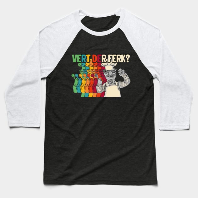Retro Vert der ferk Baseball T-Shirt by Sayang Anak